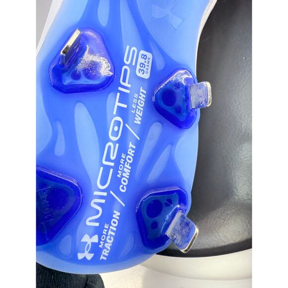 Under Armour Glyde 2 MT Womens 10 Metal Softball Cleats White Blue 3026601-101 - Picture 9 of 10